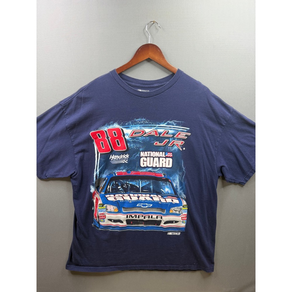 NASCAR Dale Earnhardt Jr T-Shirt Mens Navy Blue National Guard #88 Graphic 2XL